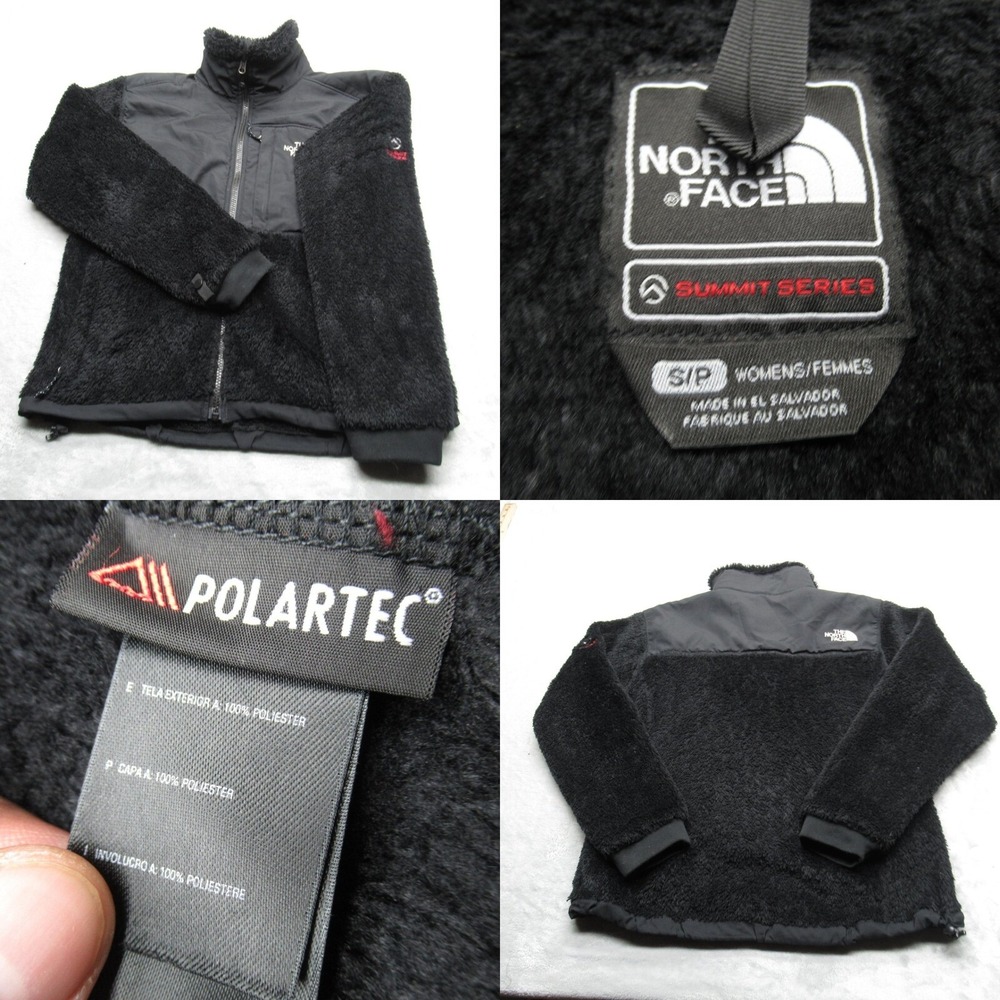 North Face Jacket Women Small Black Denali Summit Series Polartec Fleece Hybrid